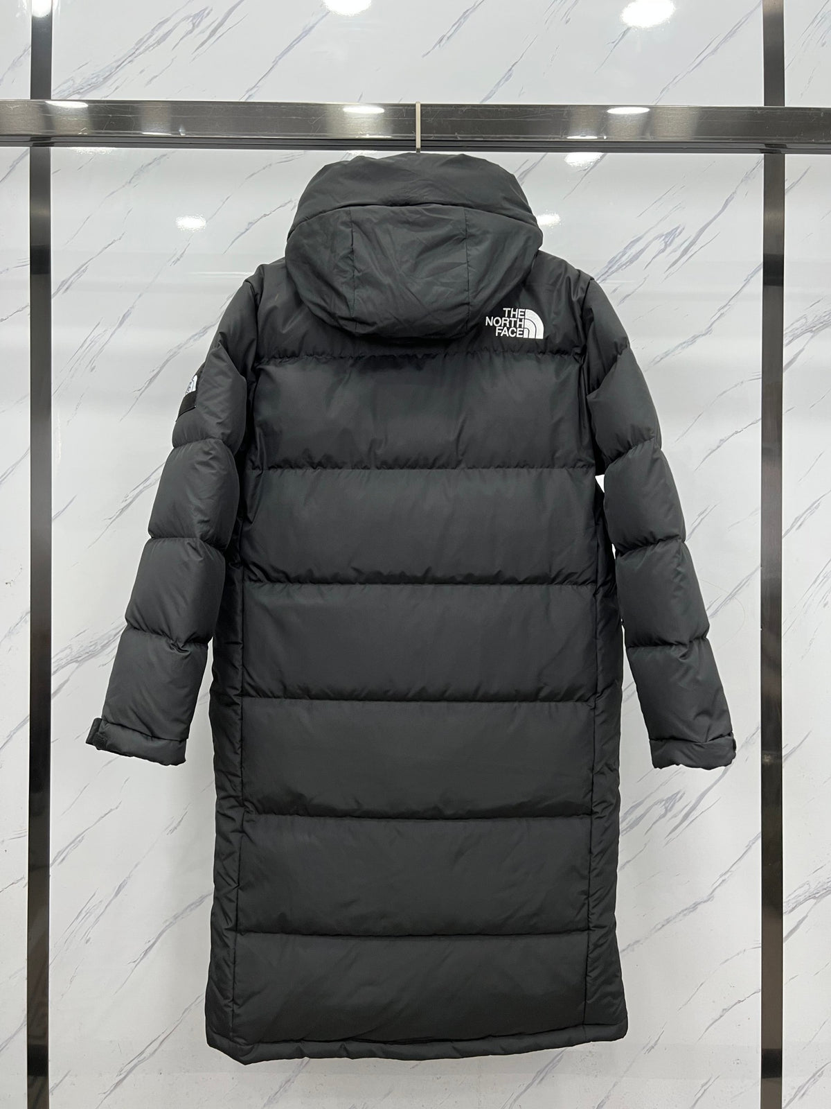 The North Face Unisex Long Hooded Puffer Coat | Black