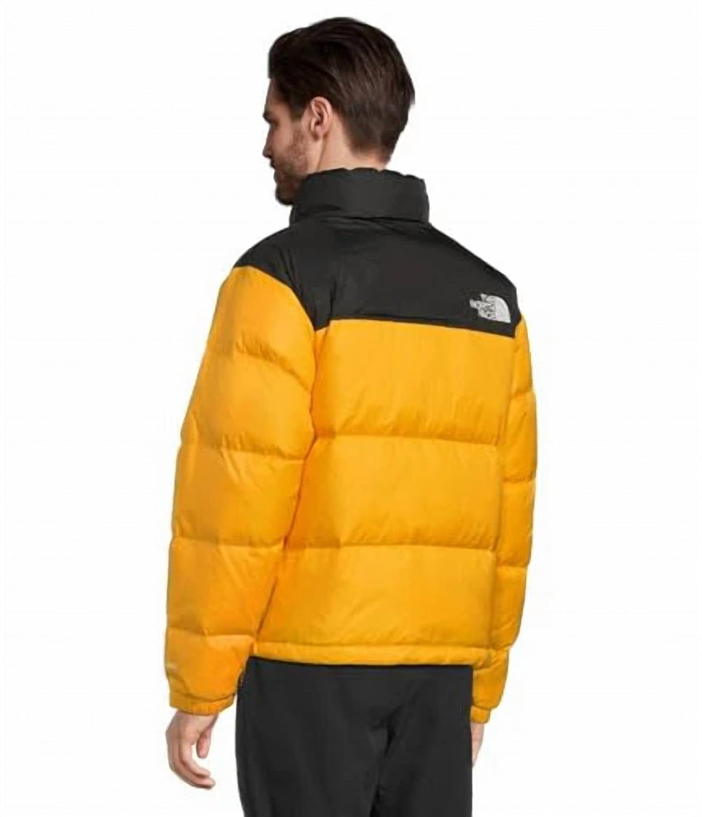 The North Face Unisex Stand-Collar Down Puffer Jacket | Yellow & Black