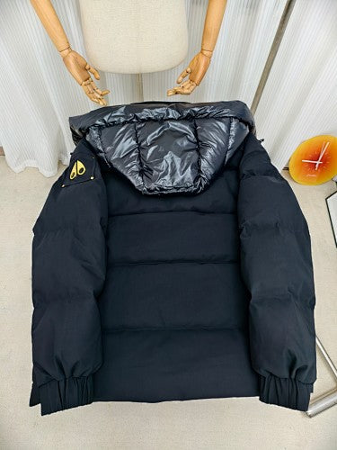 Moose Knuckles Hooded Puffer Jacket | Black & Gold