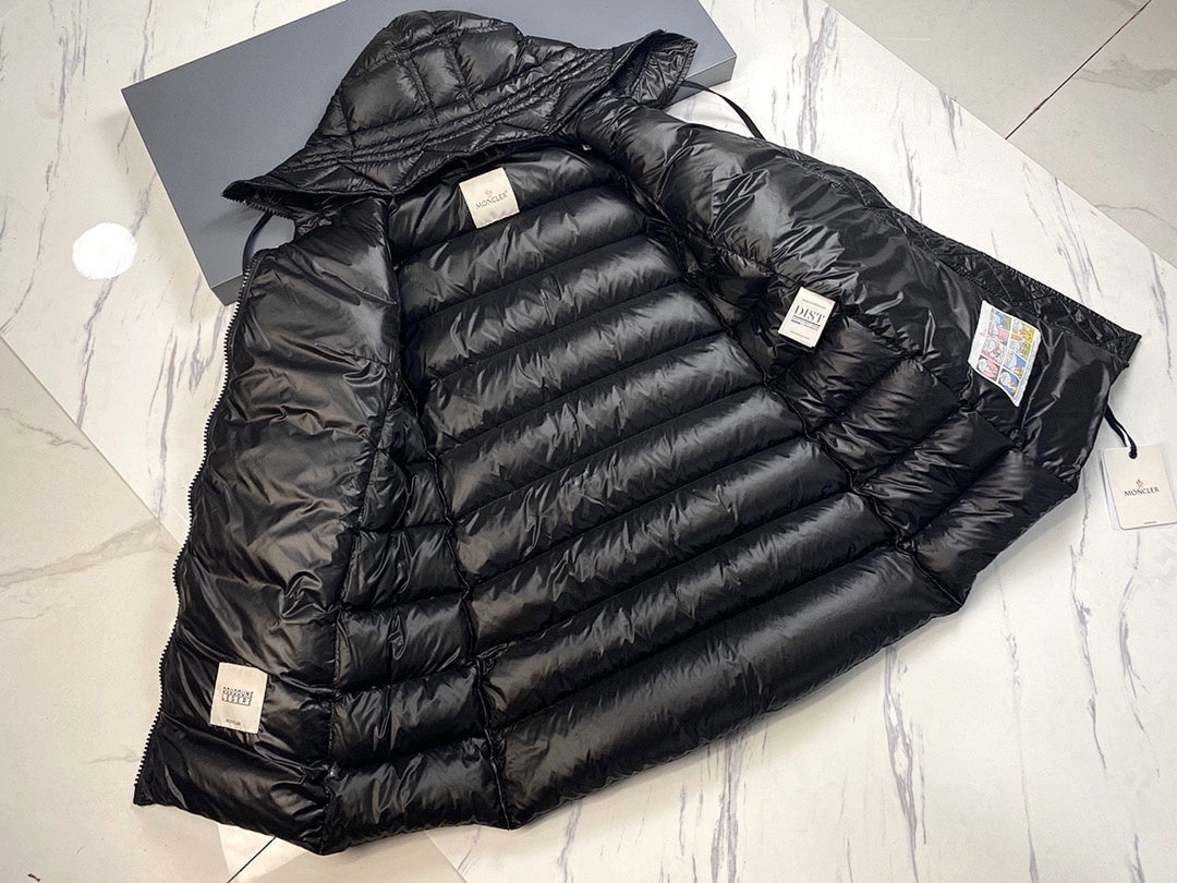 Moncler Long Hooded Down Puffer Coat – Black