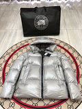 Canada Goose Crofton Hooded Down Jacket – Silver