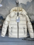 Moncler Kids’ Hooded Down Puffer Jacket – Cream White