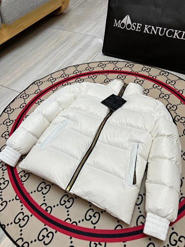 Moose Knuckles Unisex Glossy Puffer Jacket | White