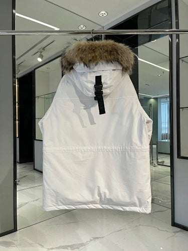 MLB New York Yankees Unisex Hooded Down Jacket – White