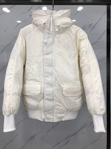 Canada Goose Glacier Hooded Bomber Jacket | White