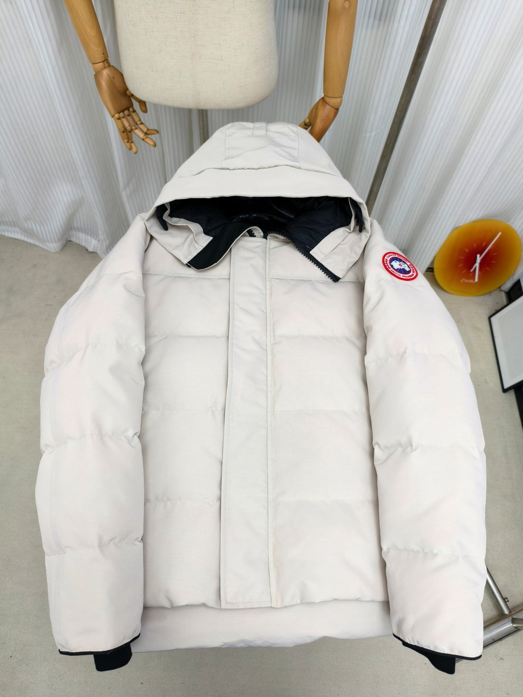 Canada Goose Wyndham Hooded Down Jacket – White