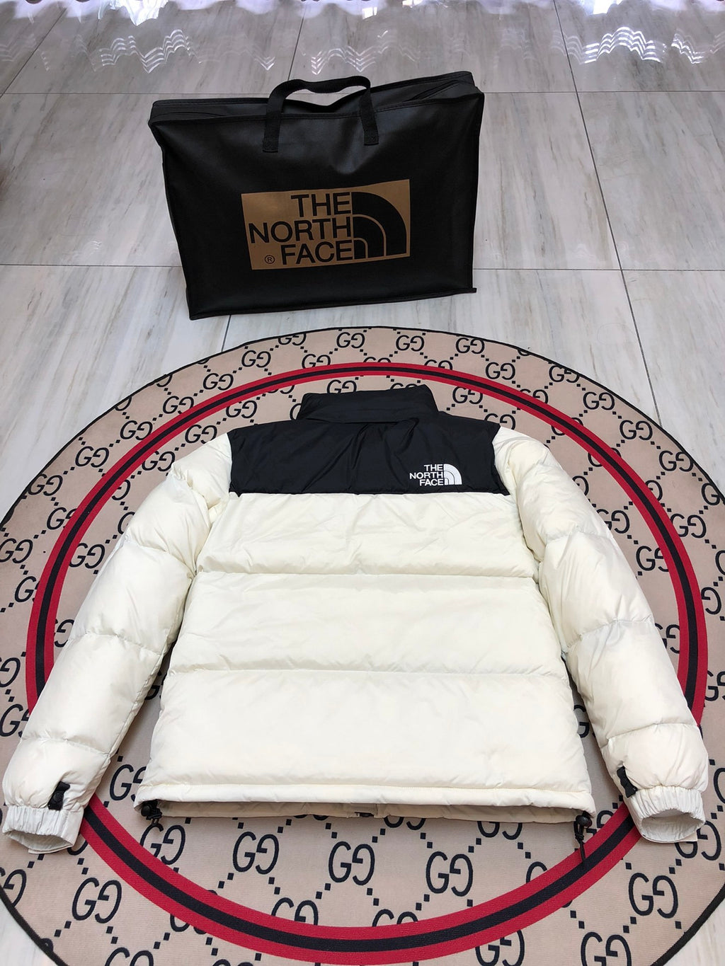 The North Face 1996 Down Puffer Jacket | White & Black